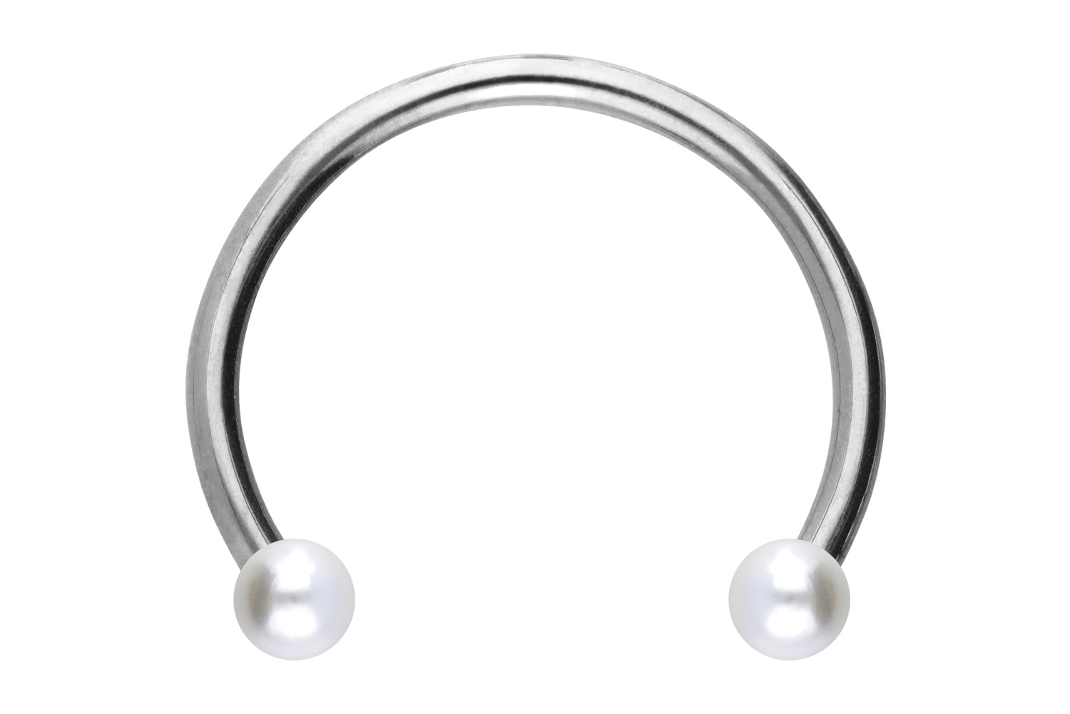 Titan Hufeisenring Piercing SYNTHETISCHE PERLEN